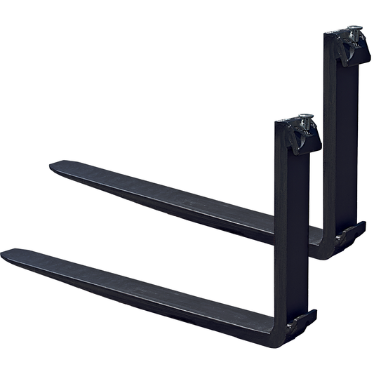 MILLILIFT Hang-On Forklift Blades 60", Class II Forklift Forks, Heavy Duty 1.57" Thick Steel, 4,400 LB Capacity, Pallet Fork Attachment Set of 2